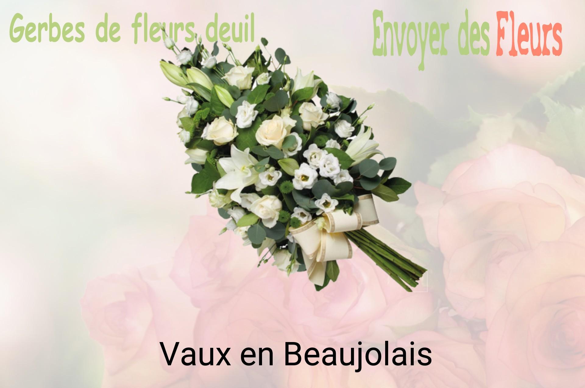 Gerbe de fleurs de deuil livrée à Vaux-en-Beaujolais